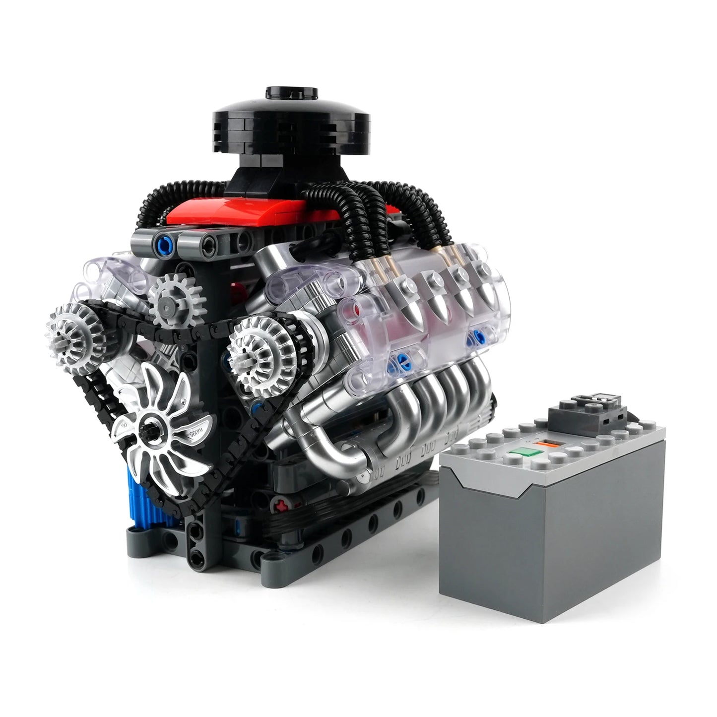 MOULD KING 10171 Technical Motorized LSX454 V8 Engine Building Block Toys Educational Car Bricks Children MOC Toys Gift For Kids