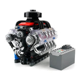MOULD KING 10171 Technical Motorized LSX454 V8 Engine Building Block Toys Educational Car Bricks Children MOC Toys Gift For Kids