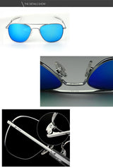 Men's Pilot Sunglasses – Mirror Lens UV400 Alloy Frame