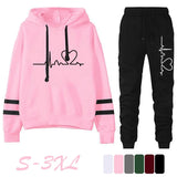 Womens Tracksuit Casual Stripe Versatile Sweatshirt Black Sweatpants Loose Print High Quality Outfits Single Piece Hoodies Pants