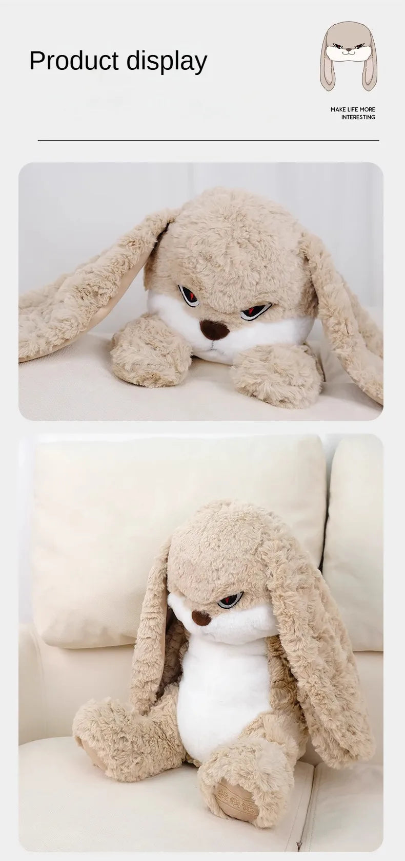 Adorable Long-Eared Rabbit Plush Toy | Soft & Cuddly