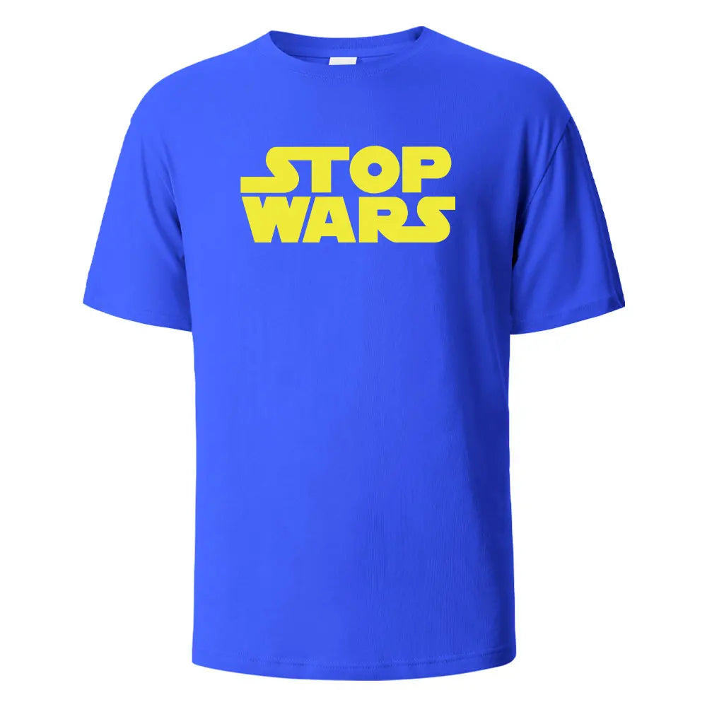 Stop Wars Graphic Cotton T-Shirt