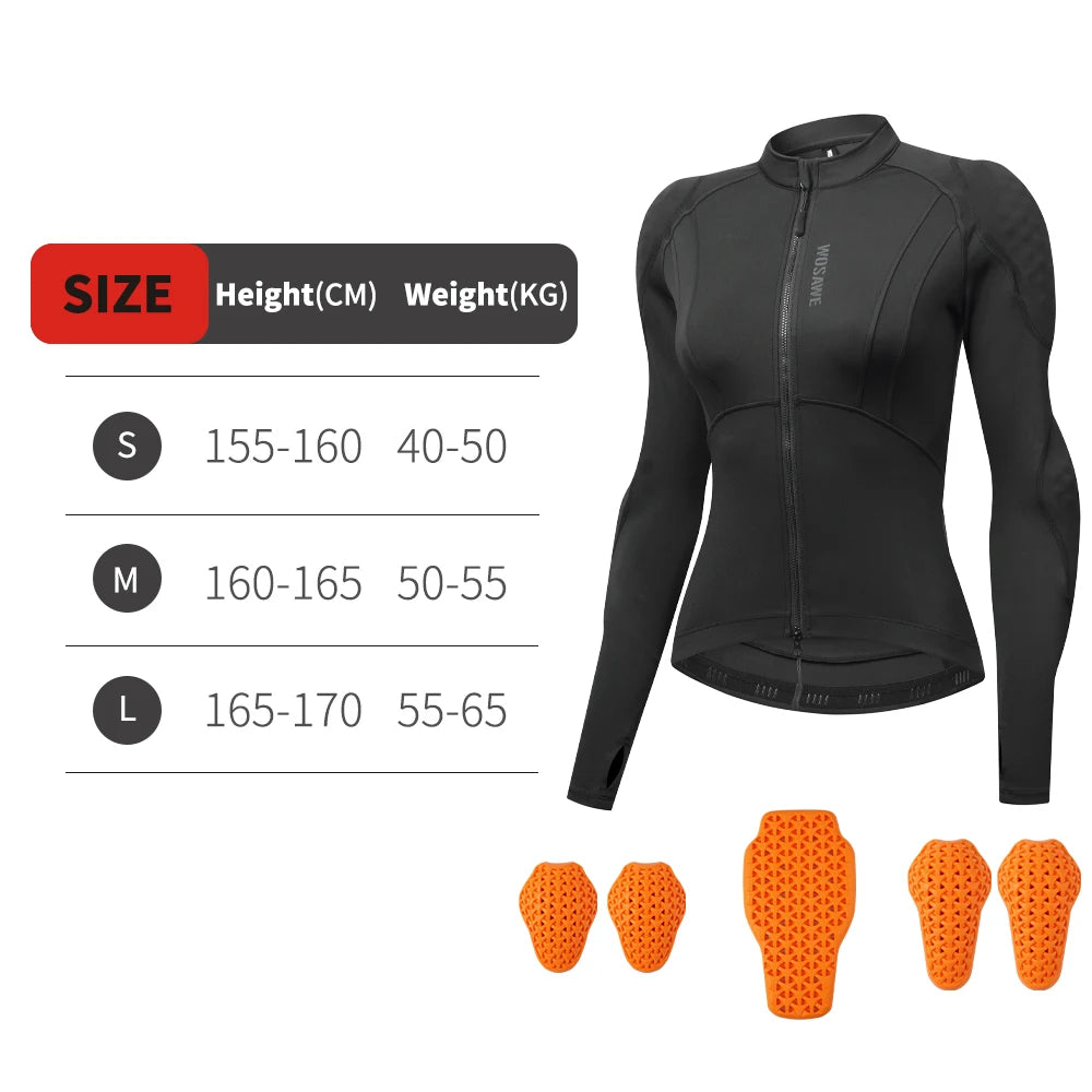 WOSAWE Women Motorcycle Jacket Downhill Motocross Motorbike Reflective Summer Biker Riding Clothing Apparel