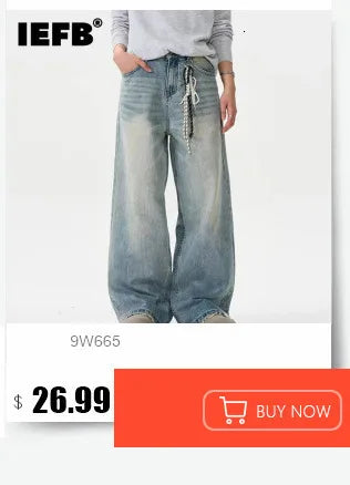Retro Washed Wide-Leg Denim Trousers