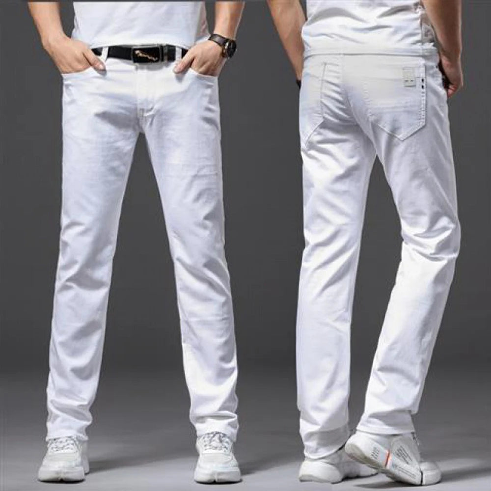 Men's Slim Fit Stretch Denim Jeans | Classic Straight Cut