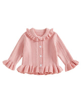 Classic Baby Girl V-Neck Knit Cardigan