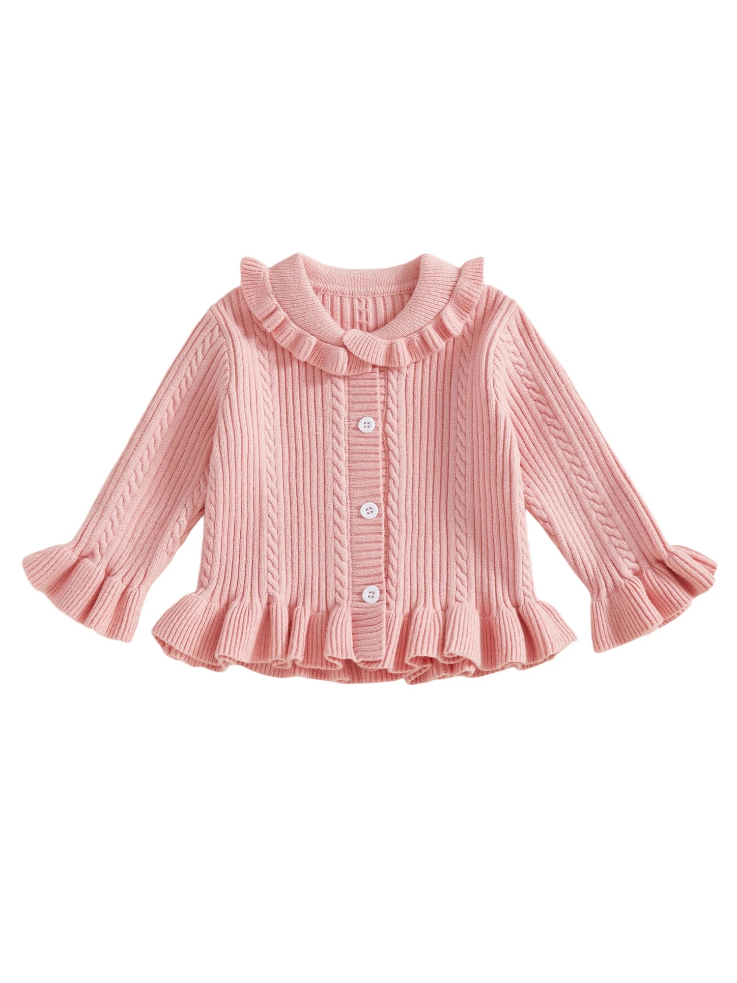 Classic Baby Girl V-Neck Knit Cardigan