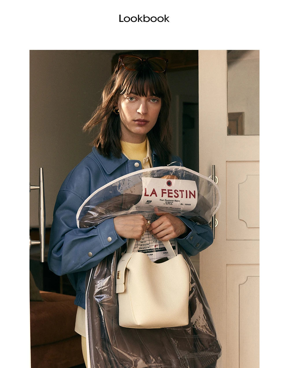 LA FESTIN Original Brand Genuine Leather Ladies Handbag Shoulder Crossbody Bag Portable Bucket Bag Female Bags Women's Bag