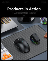 Attack Shark X11 PAW3311 Wireless Bluetooth Mouse, 2.4G 400IPS RGB PC Gaming Mouse
