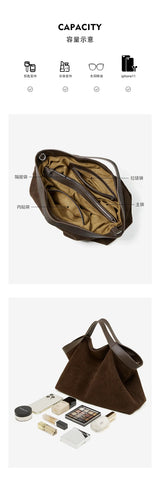 Genuine Leather Women Handbags Large Capacity Female Shoulder Crossbody Bag Fashion Cowhide Commuting Big Totes Bolsas
