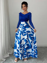 Floral Asymmetric Maxi Dress