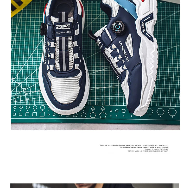 Men's Rotating Buckle Casual Sports Sneakers