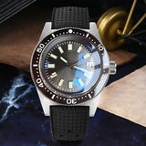 Tandorio 41mm 62MAS Black Gray Dial NH35A Automatic 300M Diving Men's Watch Ceramic Bezel Green Lume Bow Sapphire Glass