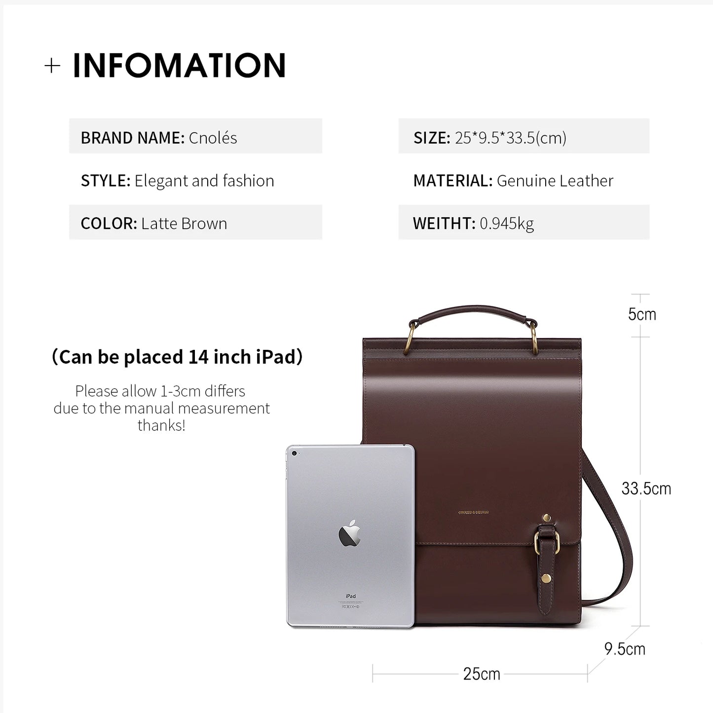 Cnoles Vintage Women's Leather Backpack Casual Shoulder Bag Travel Purse for Girls College School Book Bag