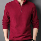 Men’s Fleece Half-Zip Stand-Collar Sweatshirt