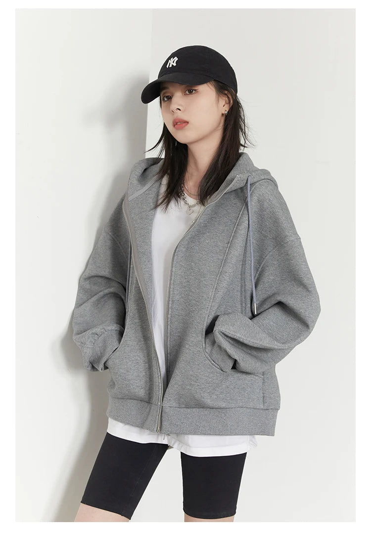 Women’s Relaxed Cotton-Blend Drawstring Hoodie