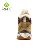 RAX Waterproof Hiking Shoes Men Winter Outdoor Sneakers for Men Snow Boots Plush Mountain Snowboots Outdoor Tourism Jogging Shoe