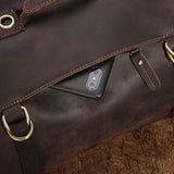 Luufan Unique Design Leather Backpack For Men Vintage Crazy Horse Leather Bucket Daypack Large Male Travel Bag Male Backpacks