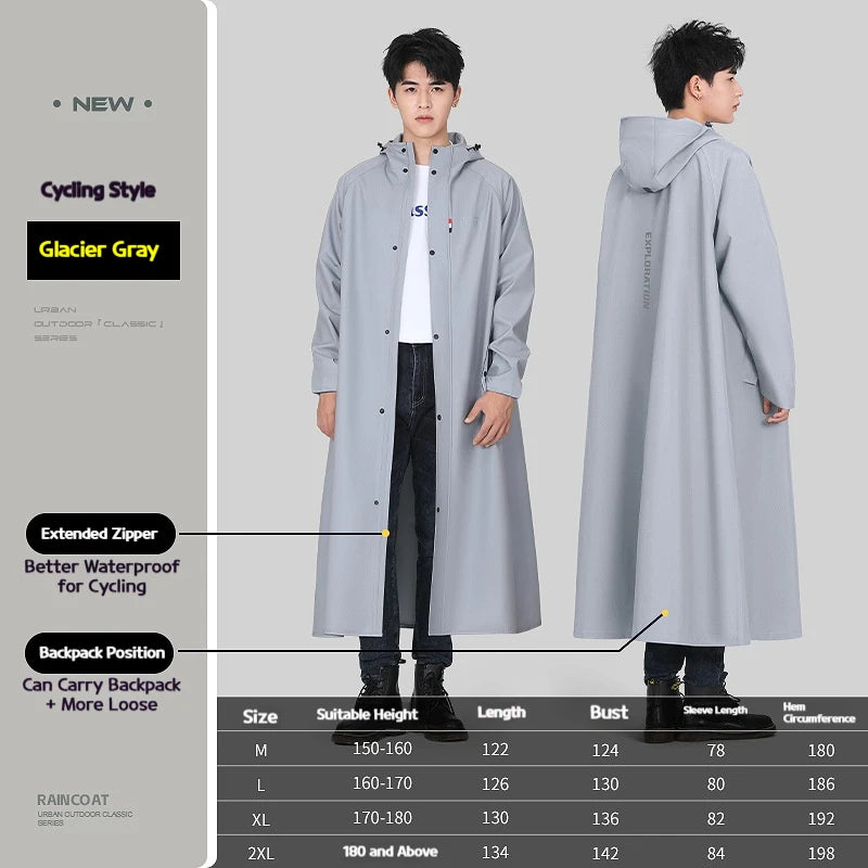 All-Weather Full-Body Poncho for Cycling & Hiking