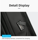 Heroic Knight Business Backpack for Men Waterproof Travel 17.3" Laptop Backpack  High Capacity Multifunctional Pack USB Charging