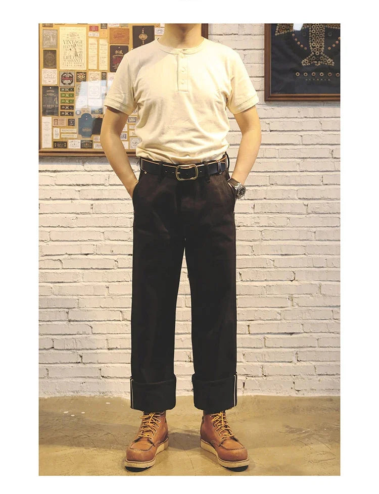 Red Tornado Black Selvedge Denim Relaxed Fit Jeans – 14.5oz