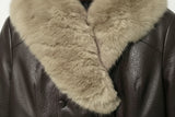 Oversized Faux Leather Winter Jacket