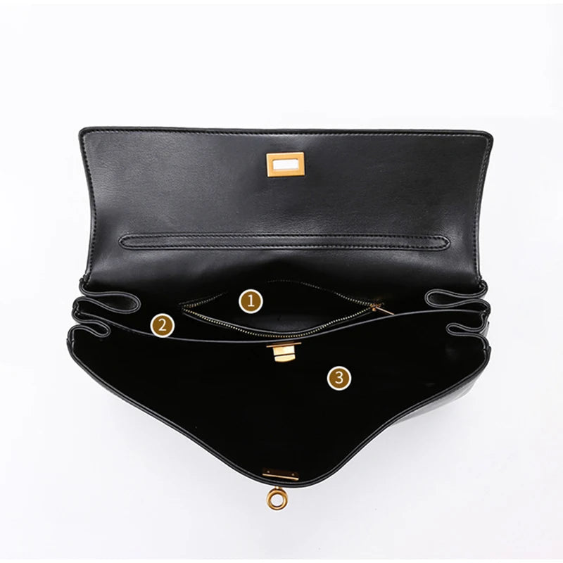 Minimalist Luxury Korean Soft Leather Flap Bag Women Detachable Crossbody Strap Large Capacity Office Daily Commuter Hand Purse