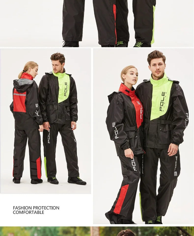 POLE Motorcycle Rain Suit – Waterproof & Reflective