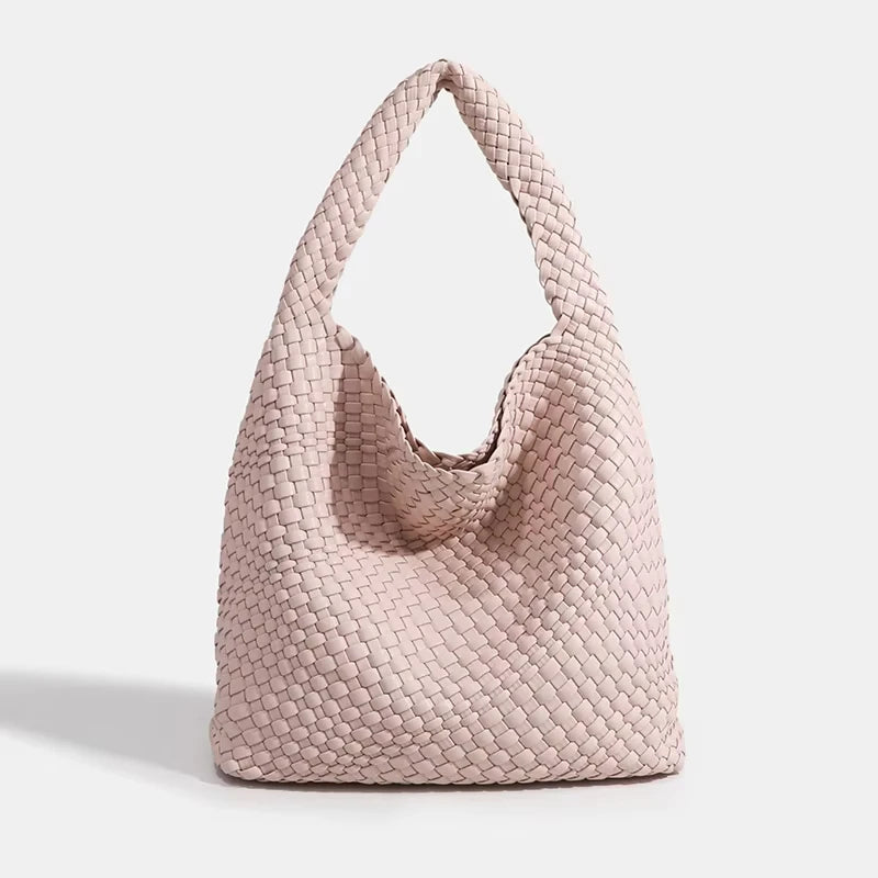 Shoulder bag Woven Bag for Women Europe and the United States popular PU leather soft fabric women underarm bag