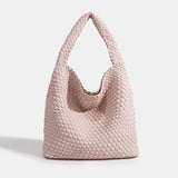 Shoulder bag Woven Bag for Women Europe and the United States popular PU leather soft fabric women underarm bag