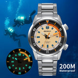 BERNY Automatic Diving Watches for Men 20ATM Super Luminous Mechanical Men's Diver Watch Sapphire Full Stainless Steel Dive