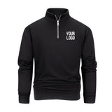 2026 Autumn and Winter Men's Casual Stand Collar Metal Half-Zip Sweater, Supporting Custom Logo