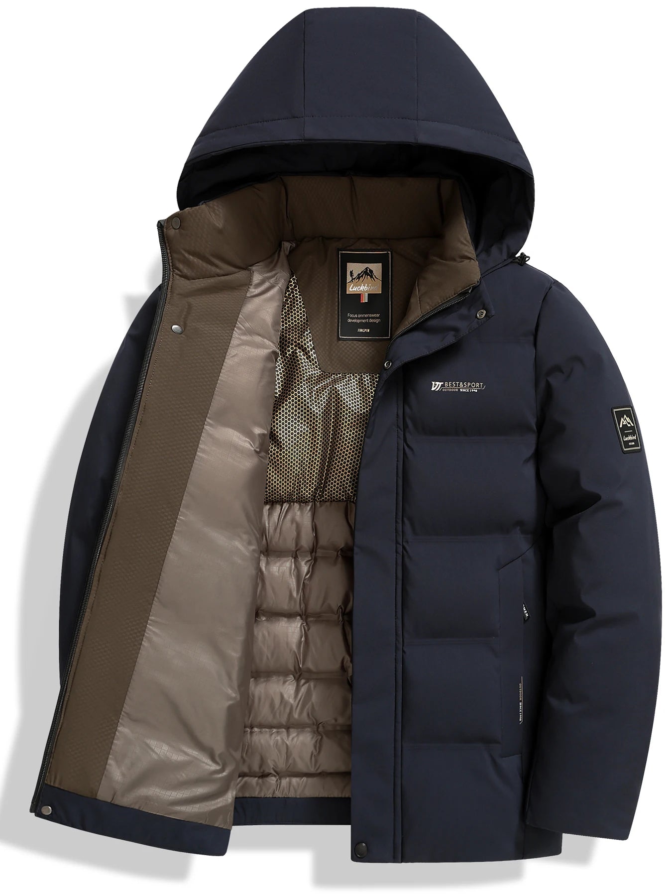 Men's Premium Hooded Puffer Jacket | Outdoor Warmth