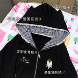 Women's Cute Cat Print Relaxed Zip-Up Hoodie