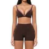 Yoga Sets 2PCS Women's Tracksuit Fitness Outfits Sportswear Workout Set Sports Bra High Waist Leggings Gym Clothing Sports Suits
