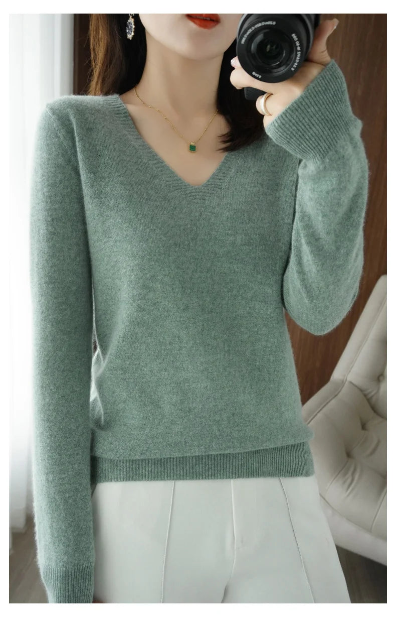 Women’s Lace V-Neck Knit Sweater
