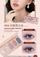 Flower Knows Strawberry Rococo Moonlight Mermaid Jewel Eyeshadow Palette 5 Colors Pearlescent Mashed Potatoes 2023