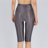 Women's Sheer Stretch Knee-Length Shorts