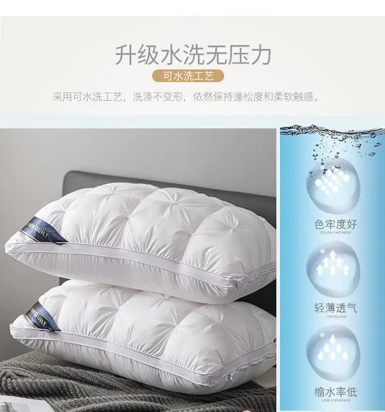 Comfortable Pillows for Sleeping High Quality Sleep Pillow Deep Sleep Neck Pillow Does Not Collapse Pillow Hotel Pillow 48x74cm