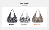 Women Handbags Leopard Bag Top-handle Handbag Fashion Satchel Dumpling Pack Shoulder Bag Tote Bag Hobos Large Purse