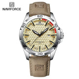NAVIFORCE Men Casual Sport Military Quartz Calendar Wrist Watch for Man Business Leather Waterproof Male Clock Relogio Masculino