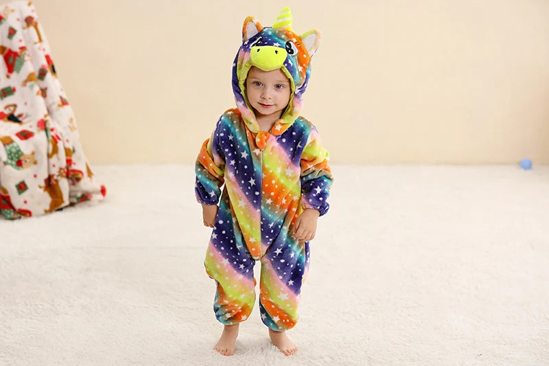 Plush Hooded Baby Winter Romper
