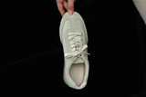 Women's Genuine Leather Retro Lace-Up Flat Sneakers