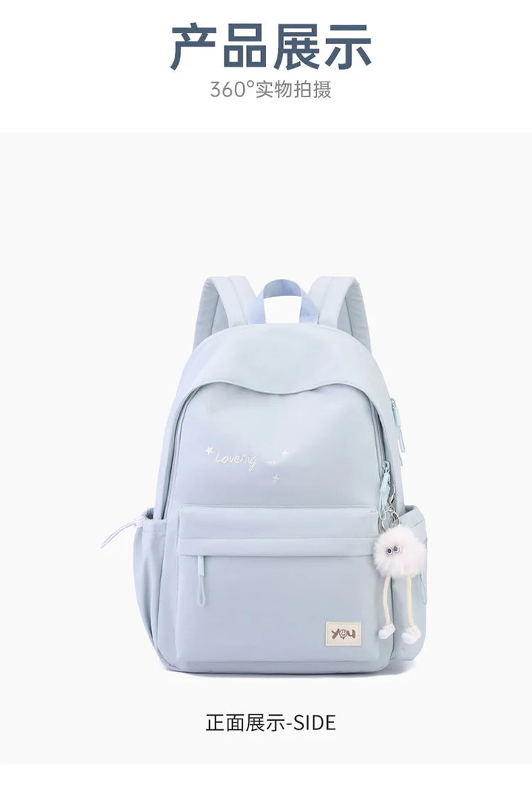 2026 Female Fashion Men High Capacity Waterproof College Backpack Trendy Women Laptop School Bags Cute Girl Travel Book Bag