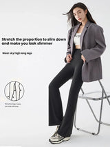Women's High Waist Stretch Flared Pants