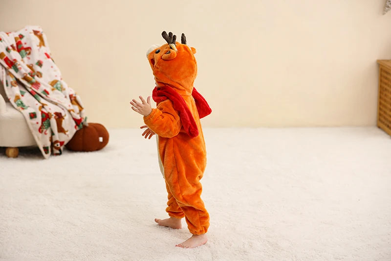 Plush Hooded Baby Winter Romper