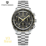 PAGANI DESIGN New Luxury Moon Quartz Watches For Men Stainless steel Luminous waterproof Sports Chronograph Man 2026 Retro Watch