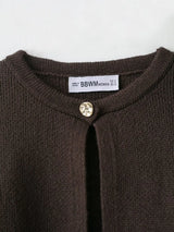 Vintage Tassel Knitted Cardigan – Elegant O-Neck Long Sleeve Sweater (USA Made)