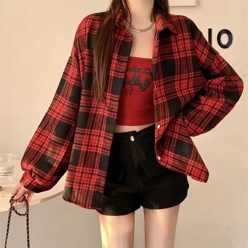 Classic Plaid Flannel Shirt Jacket