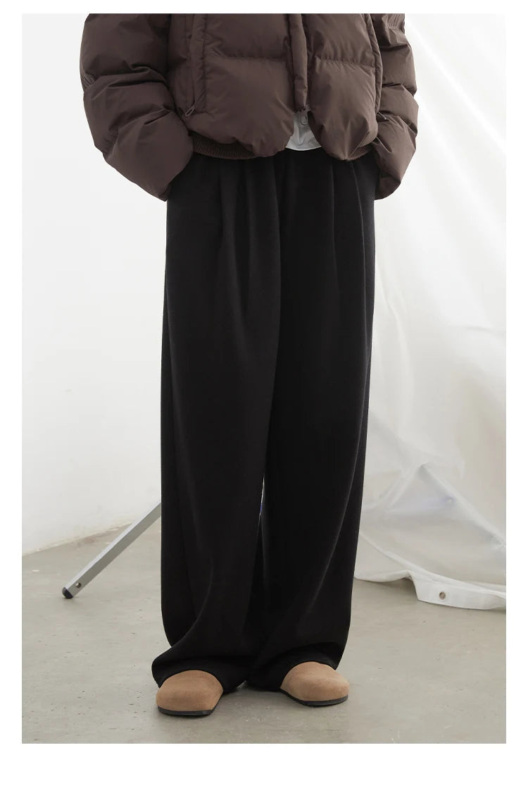 Women's High-Waisted Pleated Wide-Leg Trousers